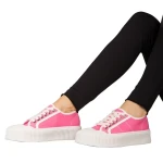 Tranta női rozsaszin textil tórnacipő