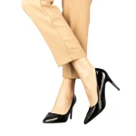 Rocha fekete női cipő műbőrből