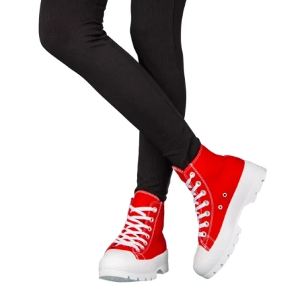 Roses női piros textil tornacipő