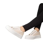 Tranta női bézs textil tórnacipő