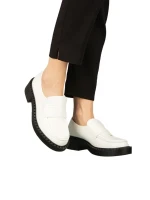 Pertina fehér női mokaszin  műbőrből