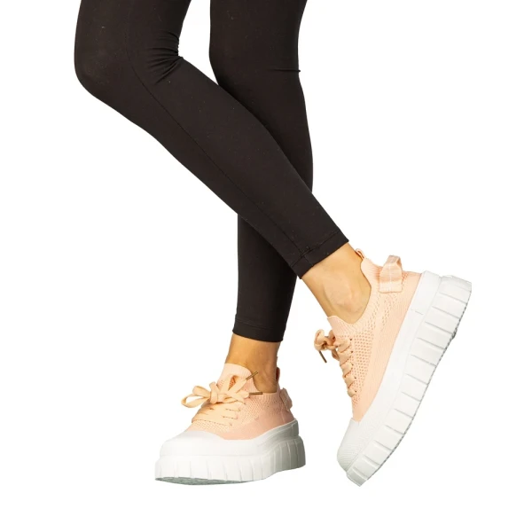 Pope női rozsaszin textil tórnacipő