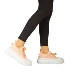 Pope női rozsaszin textil tórnacipő