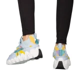 Gingero kék női sportcipő műbőrből és szövetből