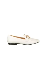 Hucci női fehér mokaszinok műbőrből