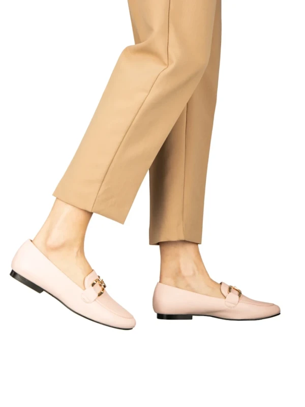 Hucci női rozsaszín mokaszinok műbőrből