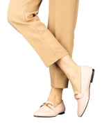 Hucci női rozsaszín mokaszinok műbőrből