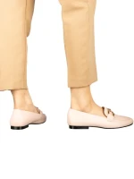 Hucci női rozsaszín mokaszinok műbőrből