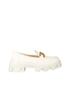 Mantiq női fehér mokaszin műbőrből