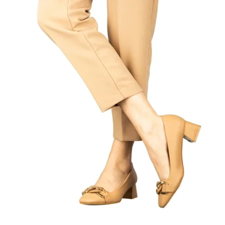 Sansiro női camel cipő műbőrből