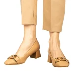 Sansiro női camel cipő műbőrből