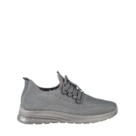 Lugo sötét szürke férfi sport cipő textil anyagból