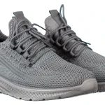 Lugo sötét szürke férfi sport cipő textil anyagból