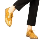 Bergo női camel alkalmi műbőr cipő