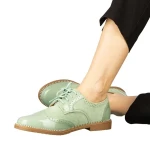 Bergo női zöld alkalmi műbőr cipő