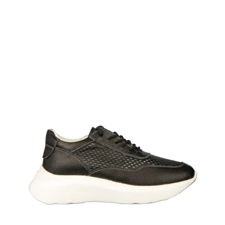 Zevoma női alkalmi fekete bőr cipő