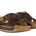 Senary női barna színű lapos műbőr cipő