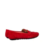 Kameg női piros textil mokaszin