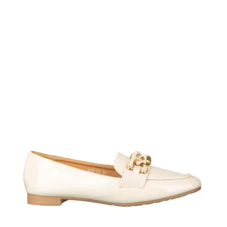 Neka bézs színű műbőr női mokaszin