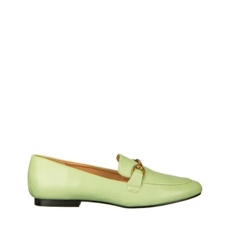 Dineb zöld női mokaszin műbőrből