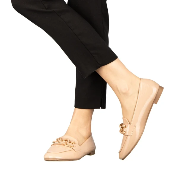 Neka rózsaszin színű műbőr női mokaszin