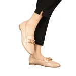 Neka rózsaszin színű műbőr női mokaszin