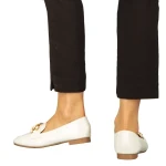 Neka fehér színű műbőr női mokaszin