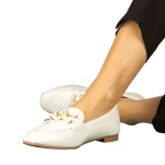 Neka fehér színű műbőr női mokaszin