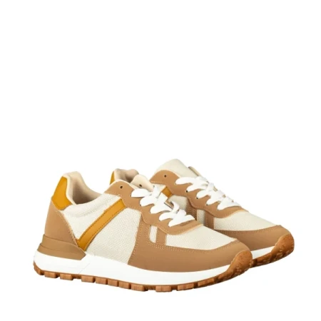 Redal férfi camel sportcipő műbőrből és textilből