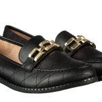 Laith fekete női műbőr mokaszin