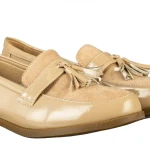 Simy női bézs színű műbőr mokaszin