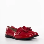 Simy női piros színű műbőr mokaszin