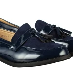 Simy női kék színű műbőr mokaszin