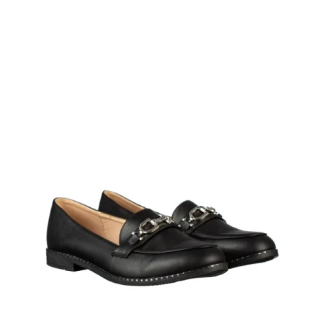 Hogan női fekete műbőr mokaszin