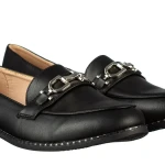 Hogan női fekete műbőr mokaszin
