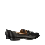 Hogan női fekete műbőr mokaszin