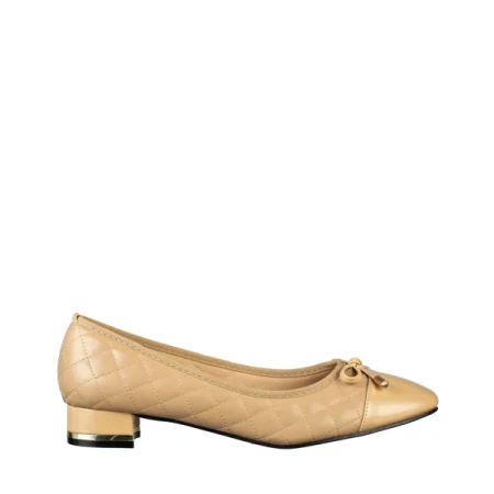 Grece női magassarkú bézs cipő