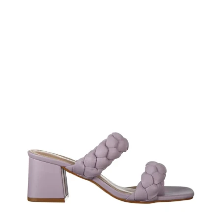 Mylah lila, műbőr női papucs sarokkal