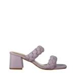 Mylah lila, műbőr női papucs sarokkal