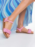 Casandra rózsaszín, műbőr női szandál