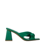 Zoelle zöld, műbőr női papucs sarokkal