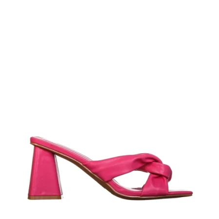 Zoelle rózsaszín, műbőr női papucs sarokkal