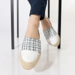 Vienna fehér, textil anyagból készült női espadrile