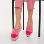 Vienna rózsaszín, textil anyagból készült női espadrile