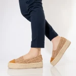 Vienna camel, textil anyagból készült női espadrile