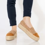 Vienna camel, textil anyagból készült női espadrile