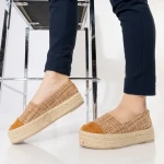 Vienna camel, textil anyagból készült női espadrile