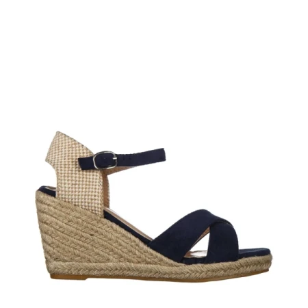 Eligma kék, textil anyagból készült női szandál