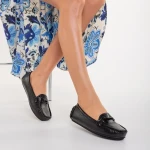 Cecil fekete, műbőr női mokaszin