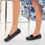 Cecil fekete, műbőr női mokaszin